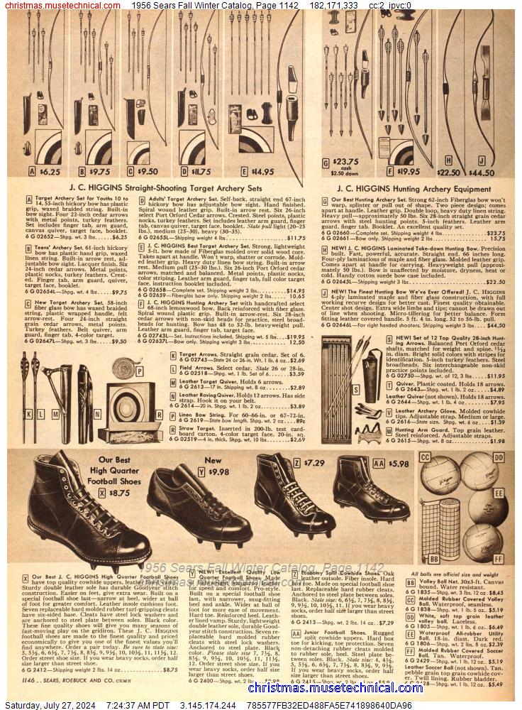 1956 Sears Fall Winter Catalog, Page 1142