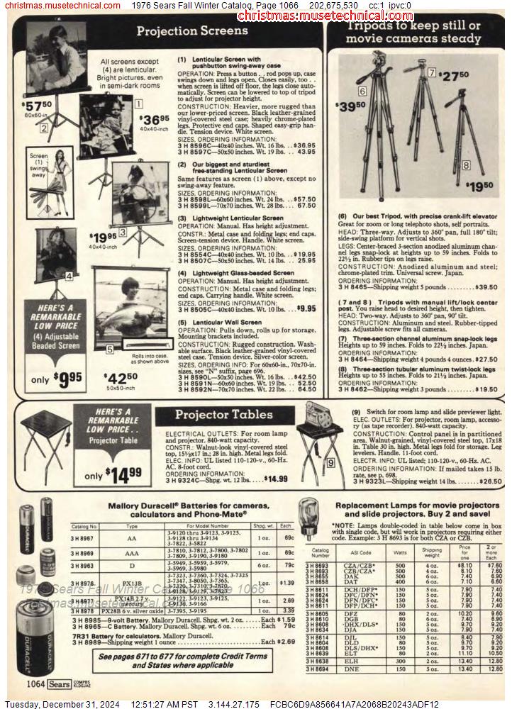 1976 Sears Fall Winter Catalog, Page 1066