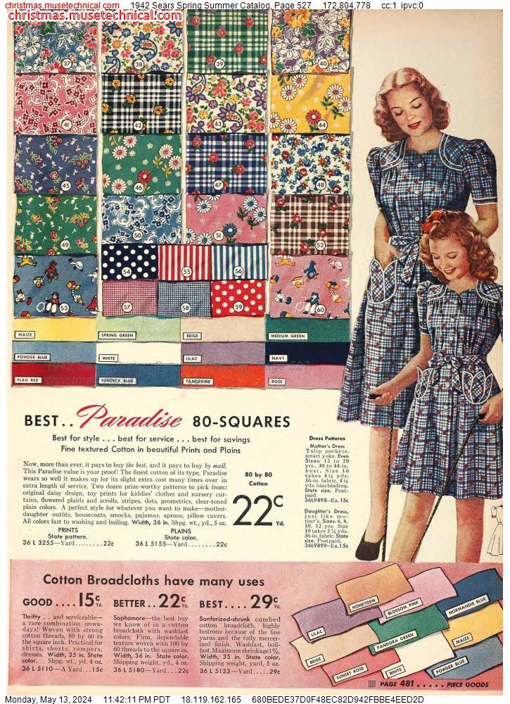 1942 Sears Spring Summer Catalog, Page 527