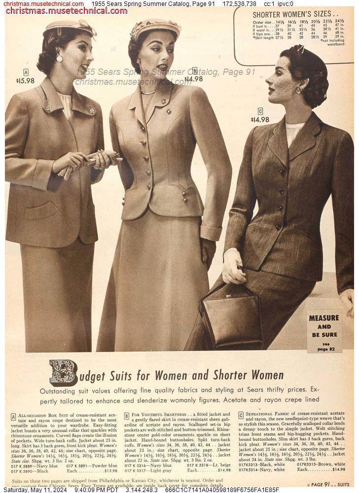 1955 Sears Spring Summer Catalog, Page 91