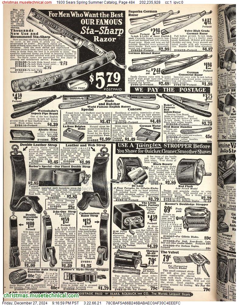 1930 Sears Spring Summer Catalog, Page 484