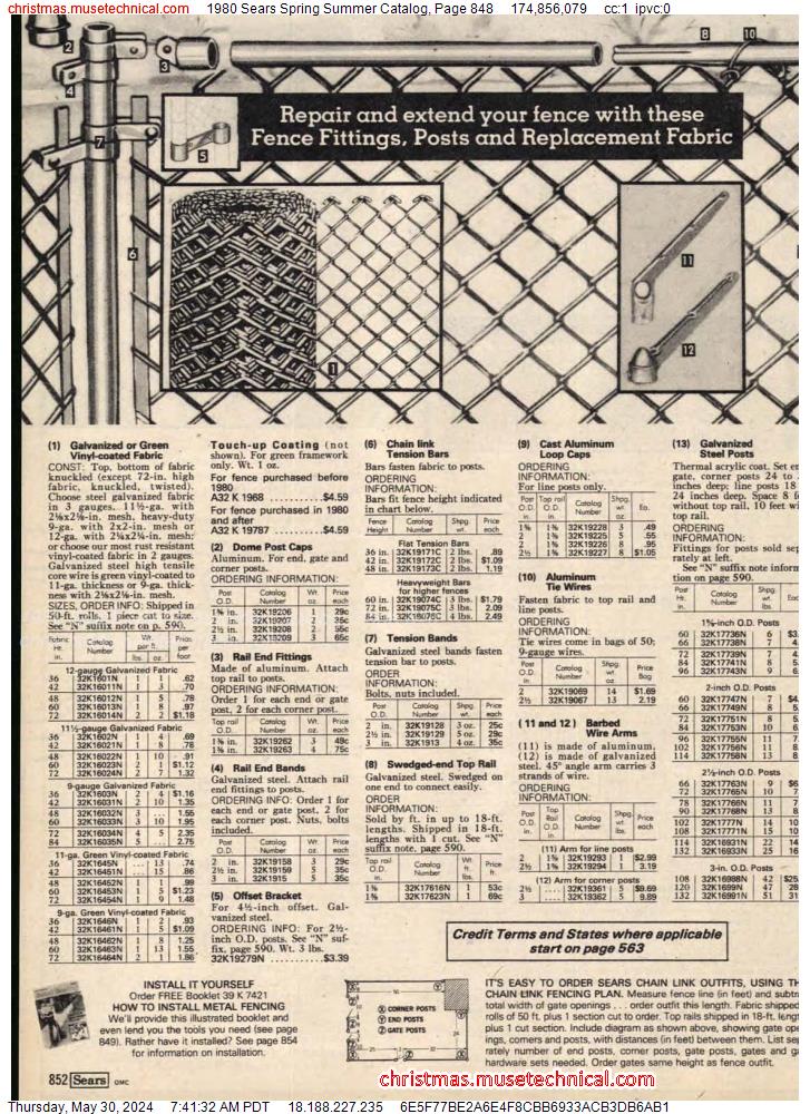 1980 Sears Spring Summer Catalog, Page 848