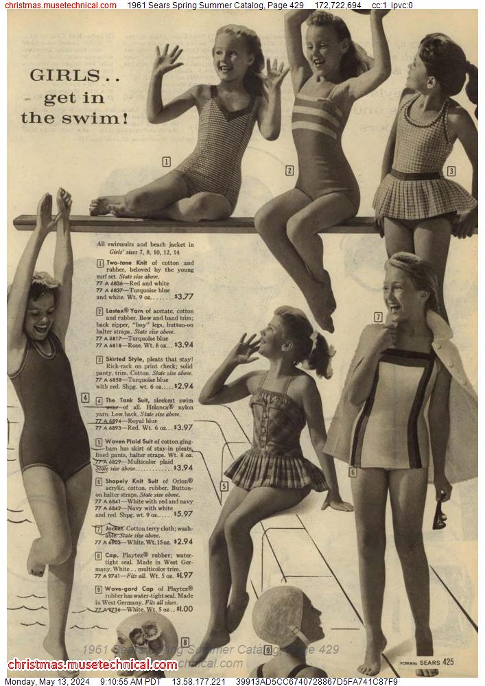 1961 Sears Spring Summer Catalog, Page 429
