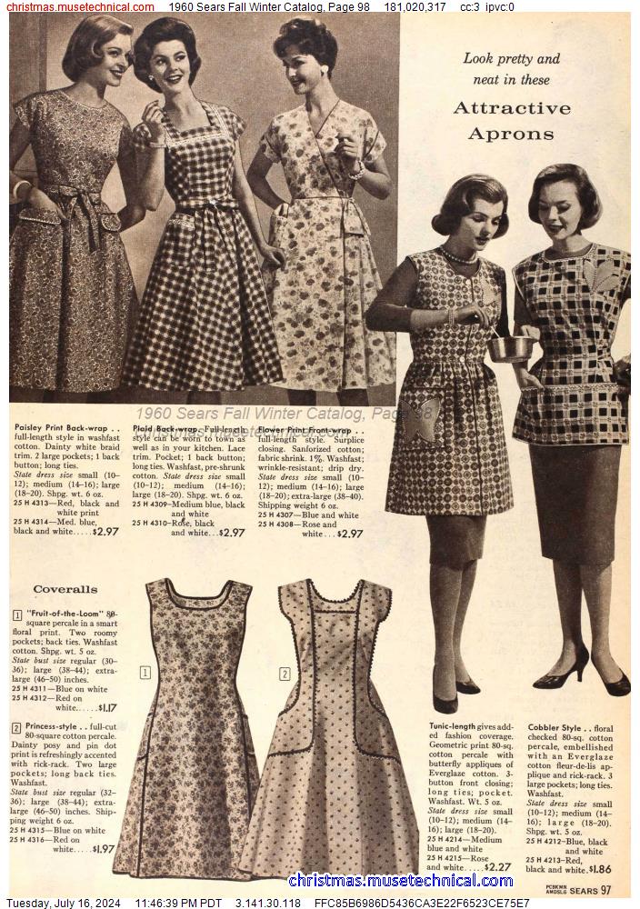 1960 Sears Fall Winter Catalog, Page 98