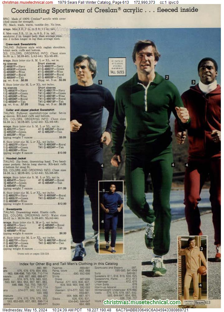 1979 Sears Fall Winter Catalog, Page 613