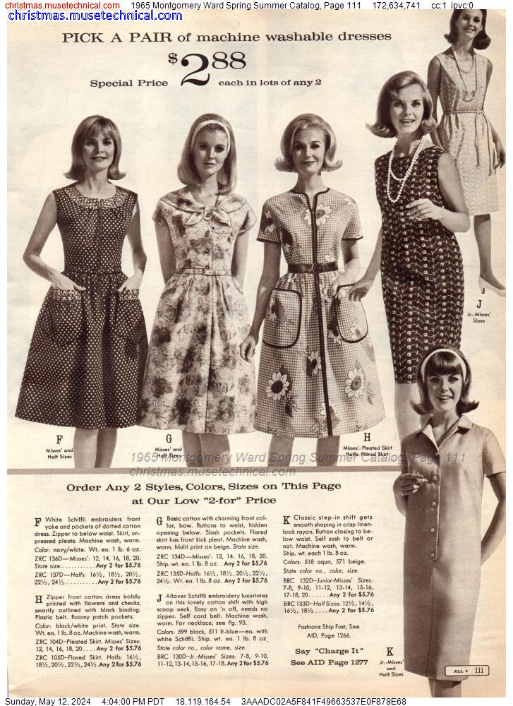 1965 Montgomery Ward Spring Summer Catalog, Page 111