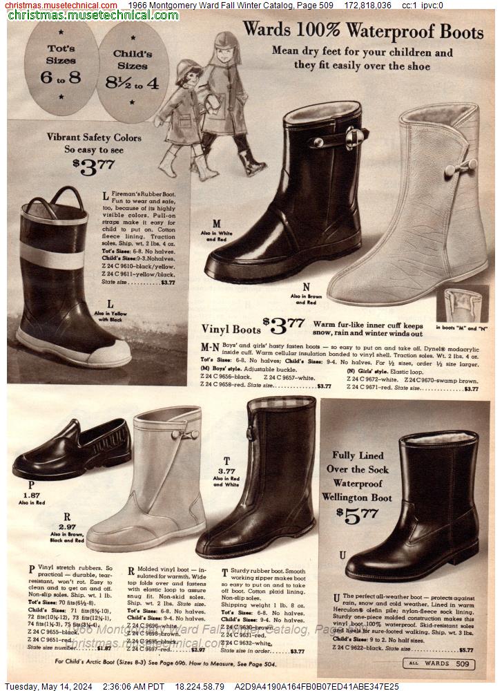 1966 Montgomery Ward Fall Winter Catalog, Page 509