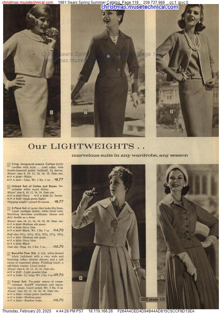 1961 Sears Spring Summer Catalog, Page 119