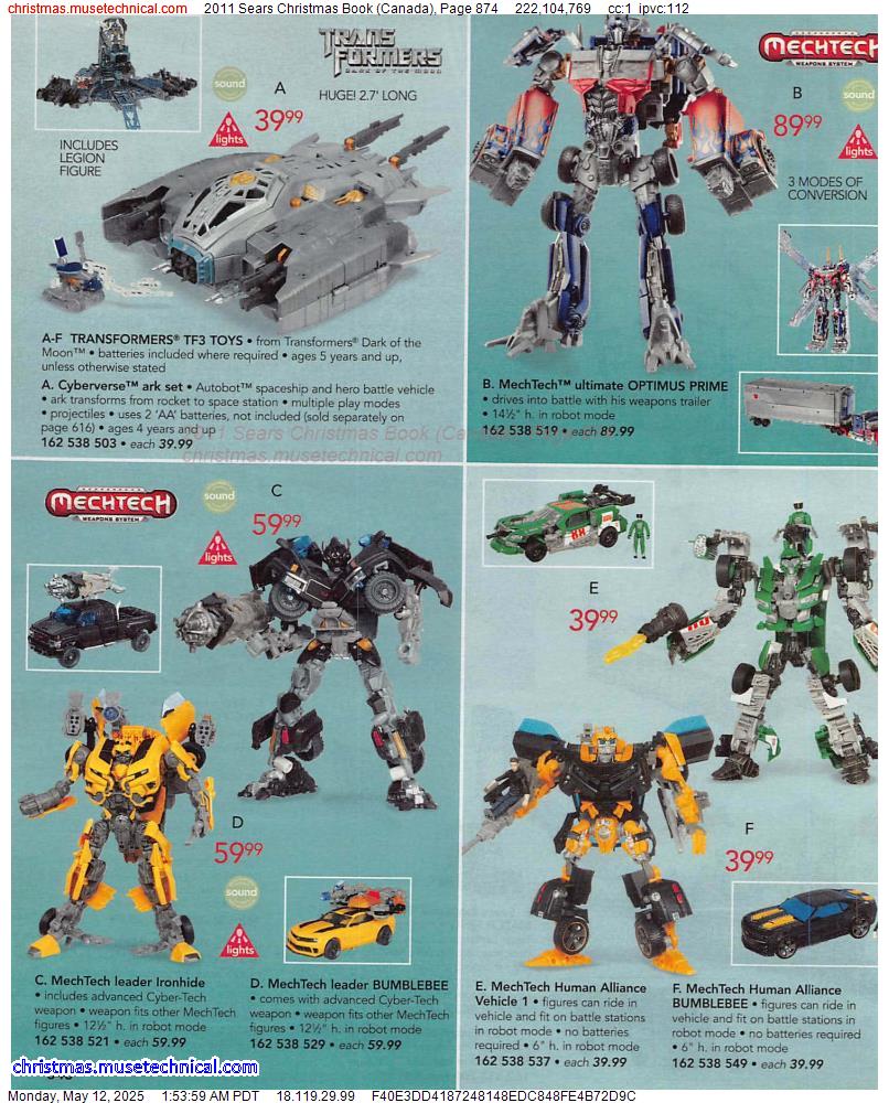 2011 Sears Christmas Book (Canada), Page 874