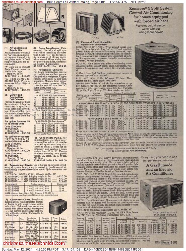 1981 Sears Fall Winter Catalog, Page 1101