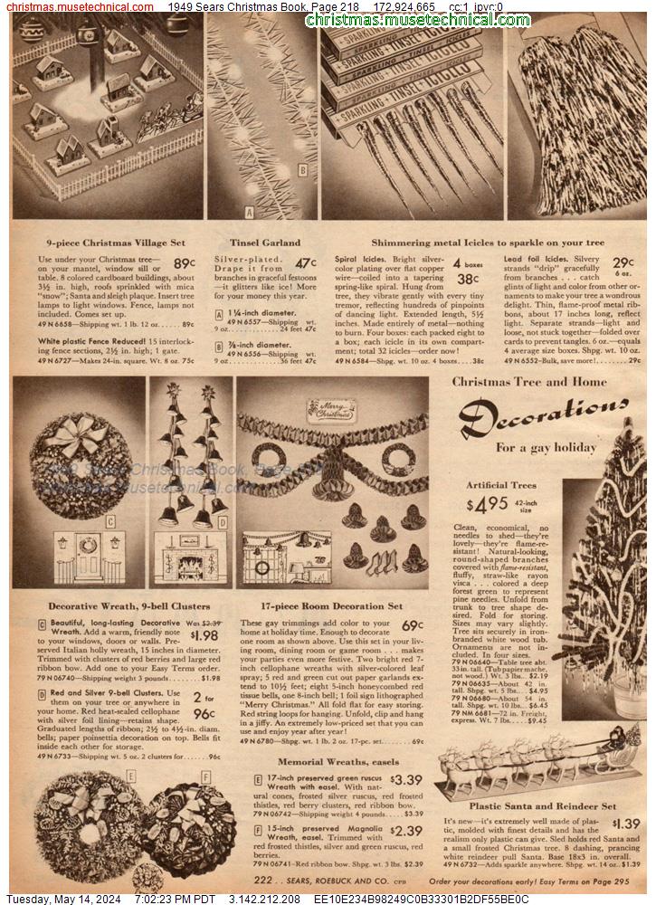 1949 Sears Christmas Book, Page 218