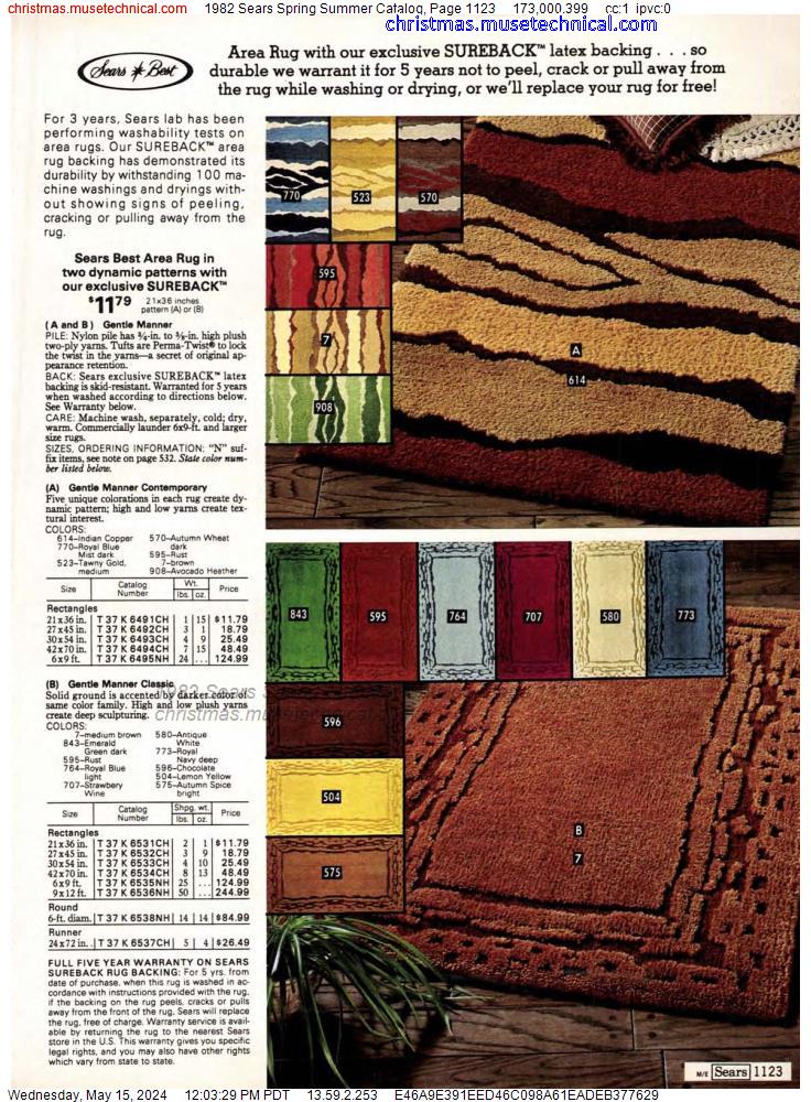 1982 Sears Spring Summer Catalog, Page 1123