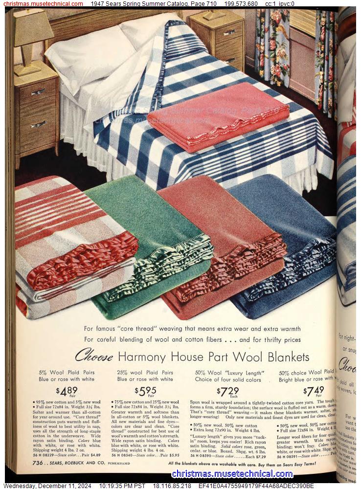 1947 Sears Spring Summer Catalog, Page 710