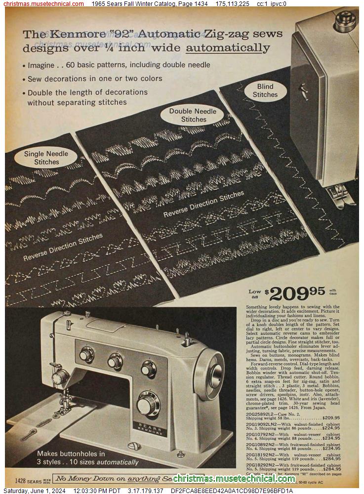 1965 Sears Fall Winter Catalog, Page 1434