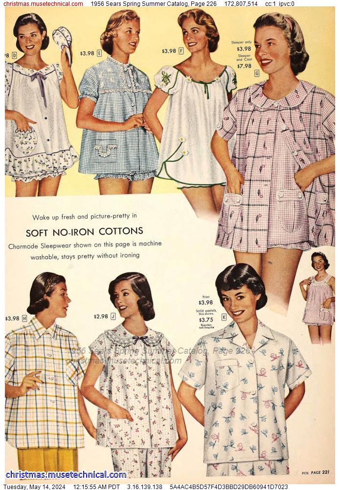 1956 Sears Spring Summer Catalog, Page 226
