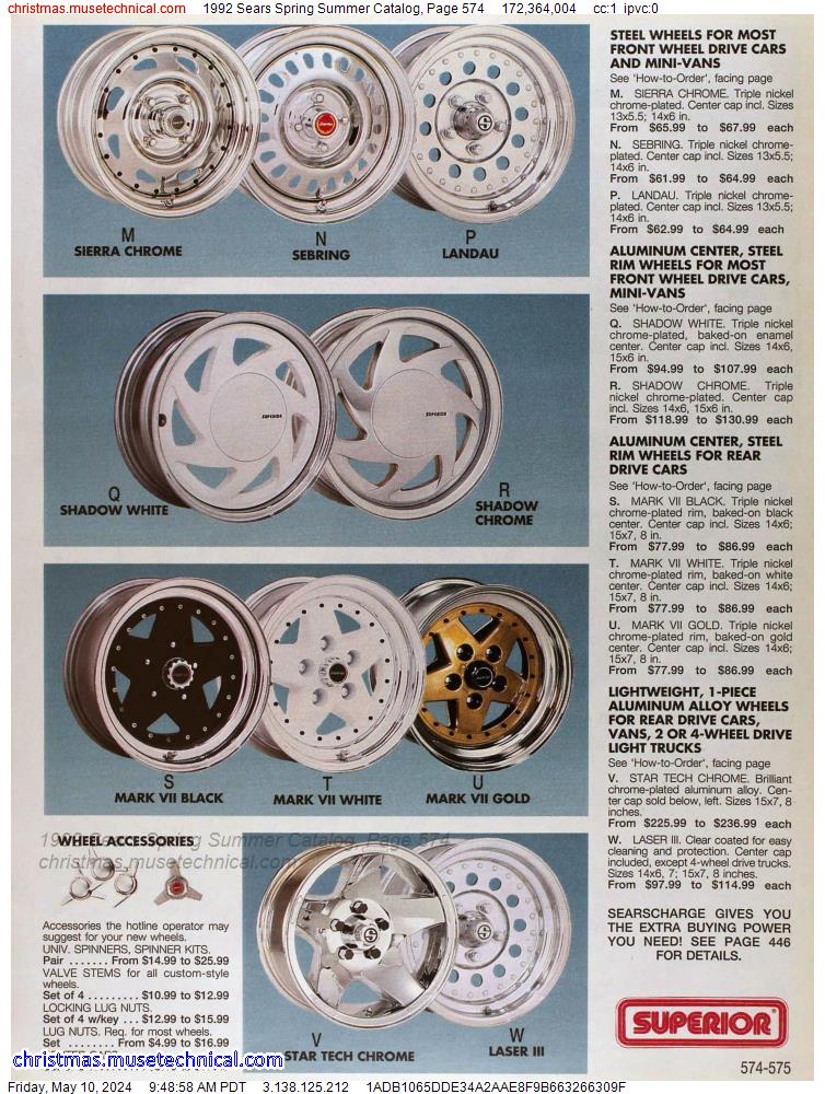 1992 Sears Spring Summer Catalog, Page 574