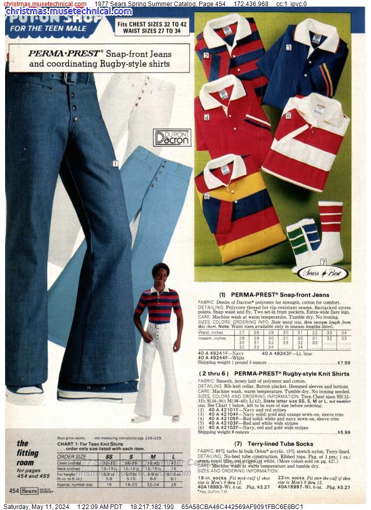 1977 Sears Spring Summer Catalog, Page 454