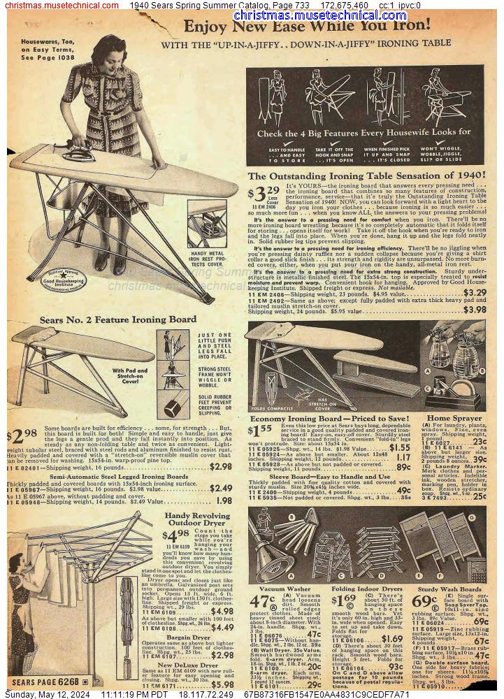 1940 Sears Spring Summer Catalog, Page 733