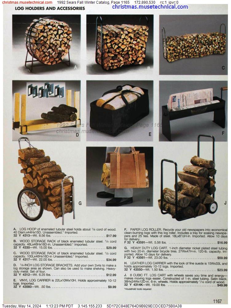 1992 Sears Fall Winter Catalog, Page 1165