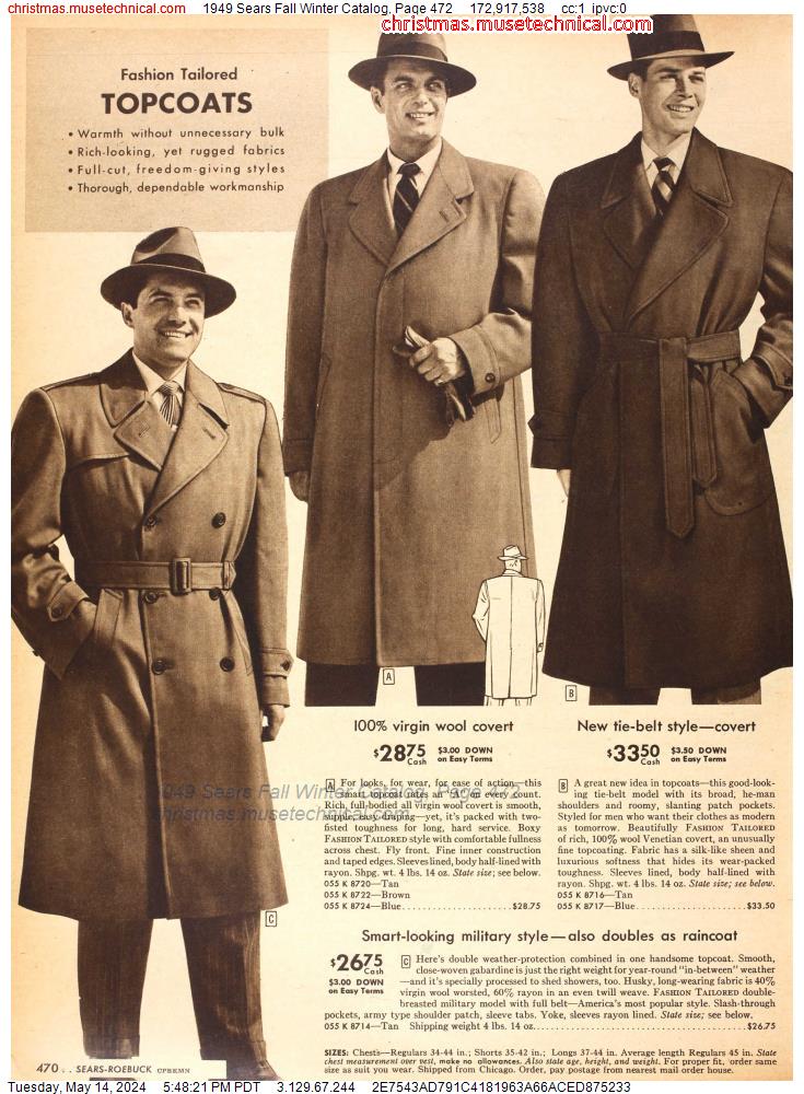 1949 Sears Fall Winter Catalog, Page 472