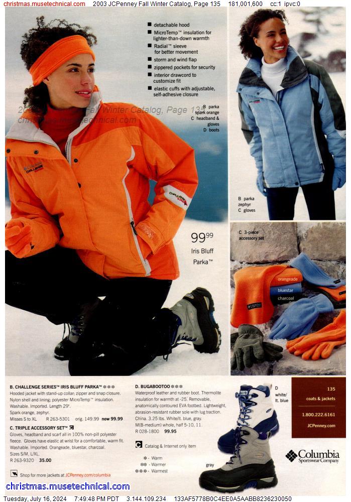2003 JCPenney Fall Winter Catalog, Page 135