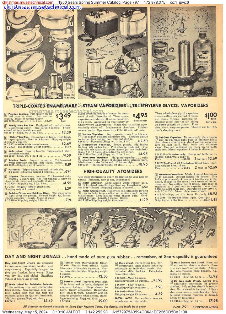 1950 Sears Spring Summer Catalog, Page 797