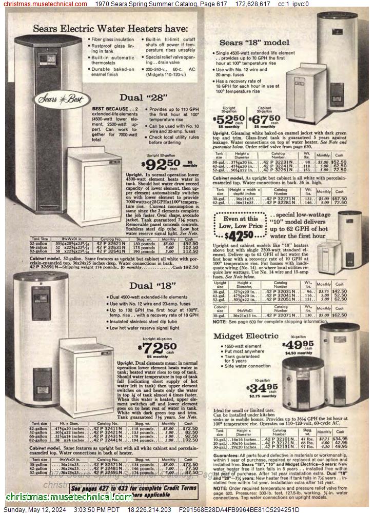 1970 Sears Spring Summer Catalog, Page 617