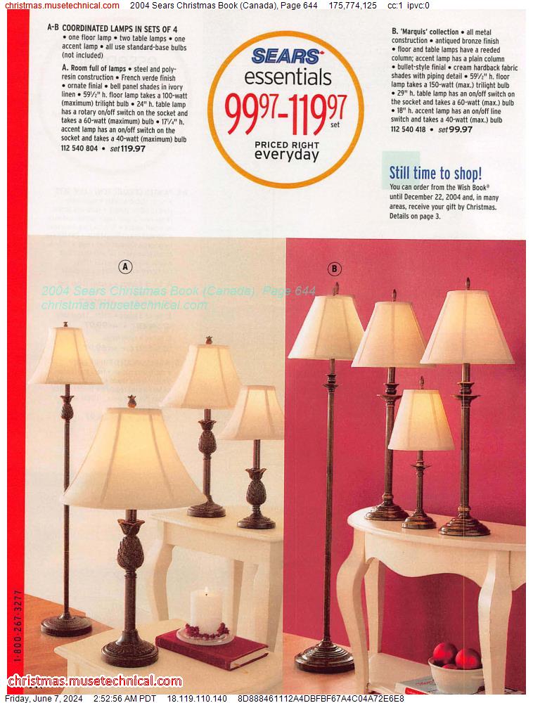 2004 Sears Christmas Book (Canada), Page 644