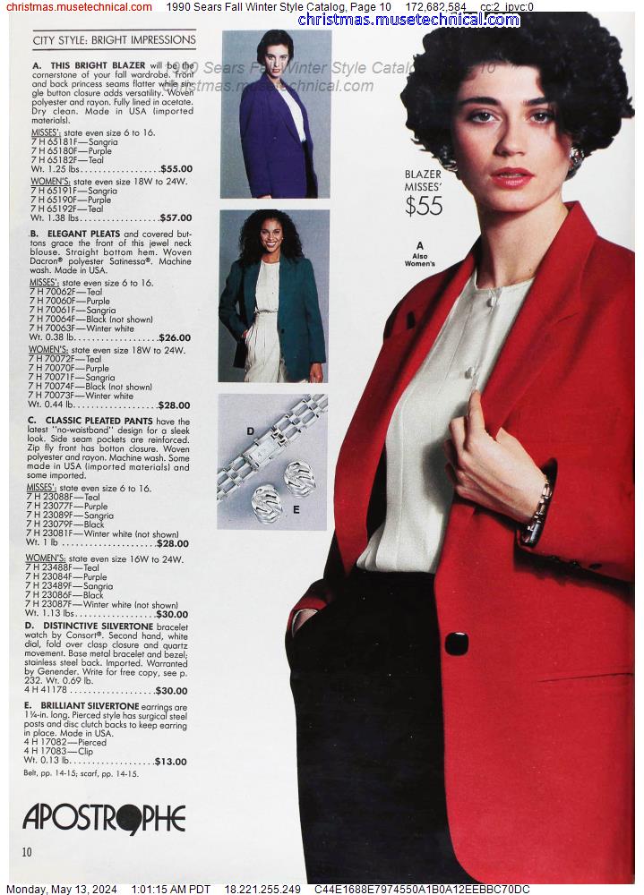 1990 Sears Fall Winter Style Catalog, Page 10