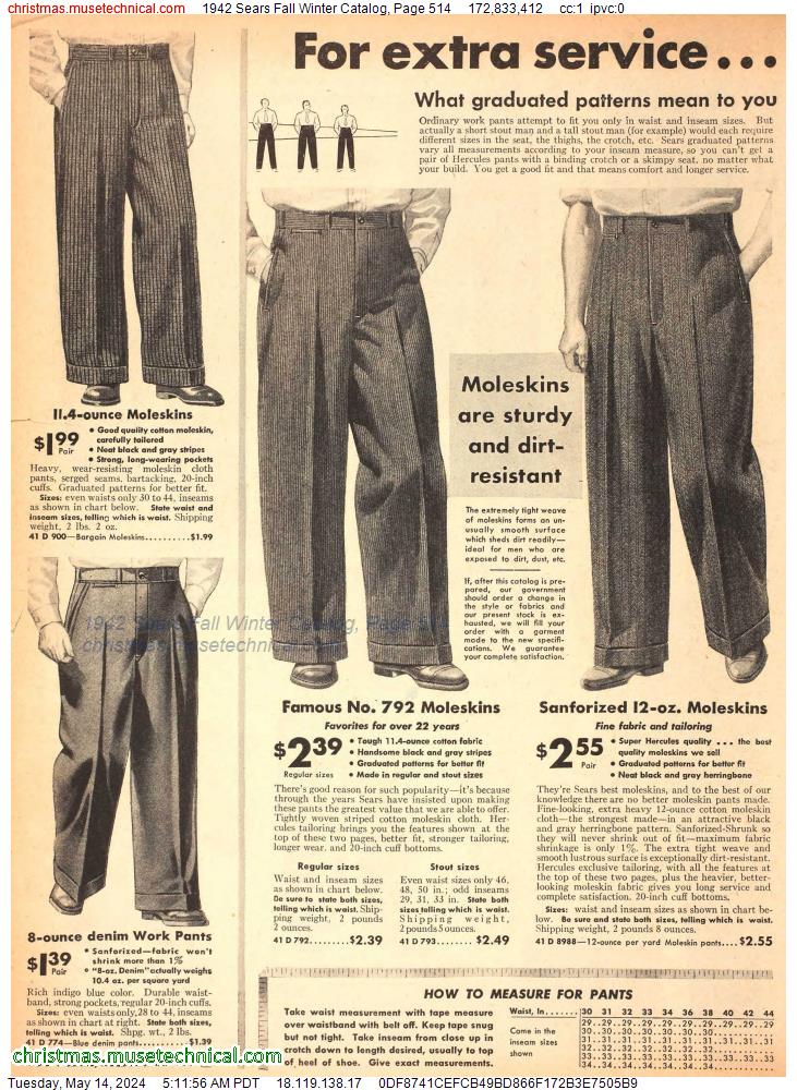 1942 Sears Fall Winter Catalog, Page 514