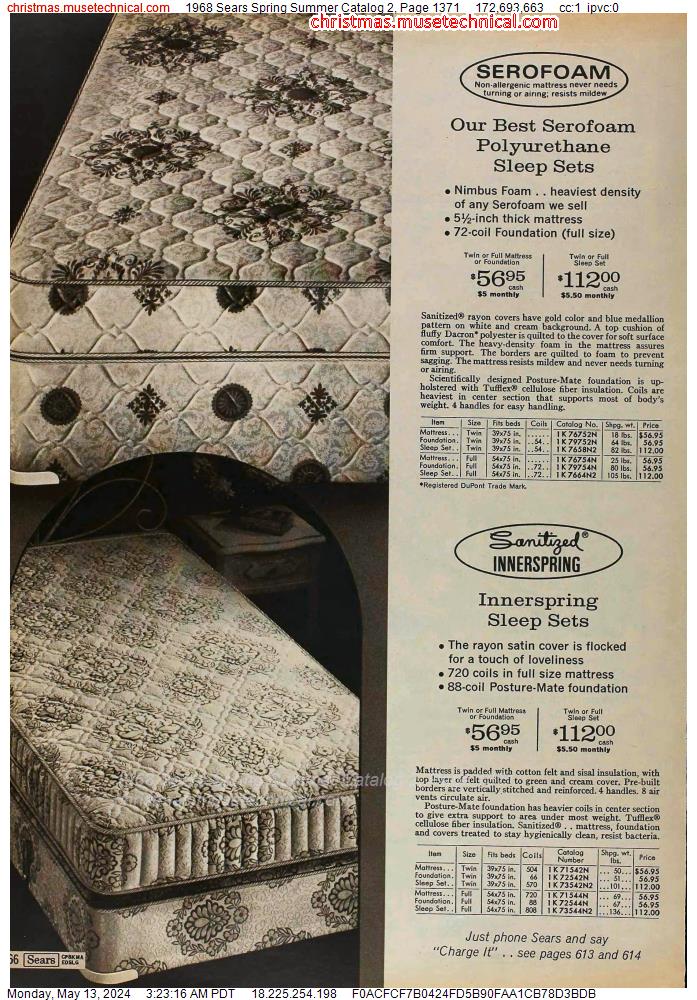 1968 Sears Spring Summer Catalog 2, Page 1371