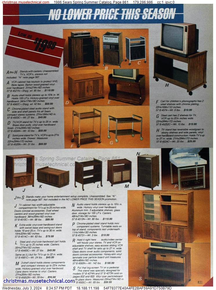 1986 Sears Spring Summer Catalog, Page 861