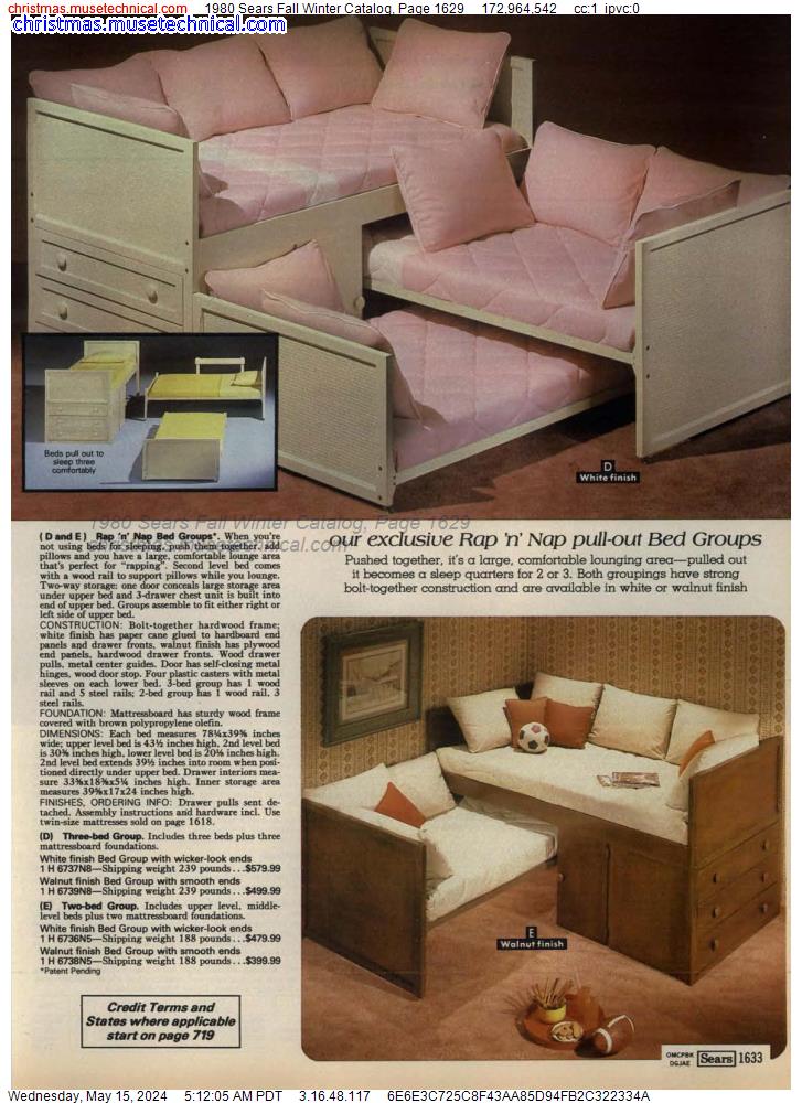 1980 Sears Fall Winter Catalog, Page 1629