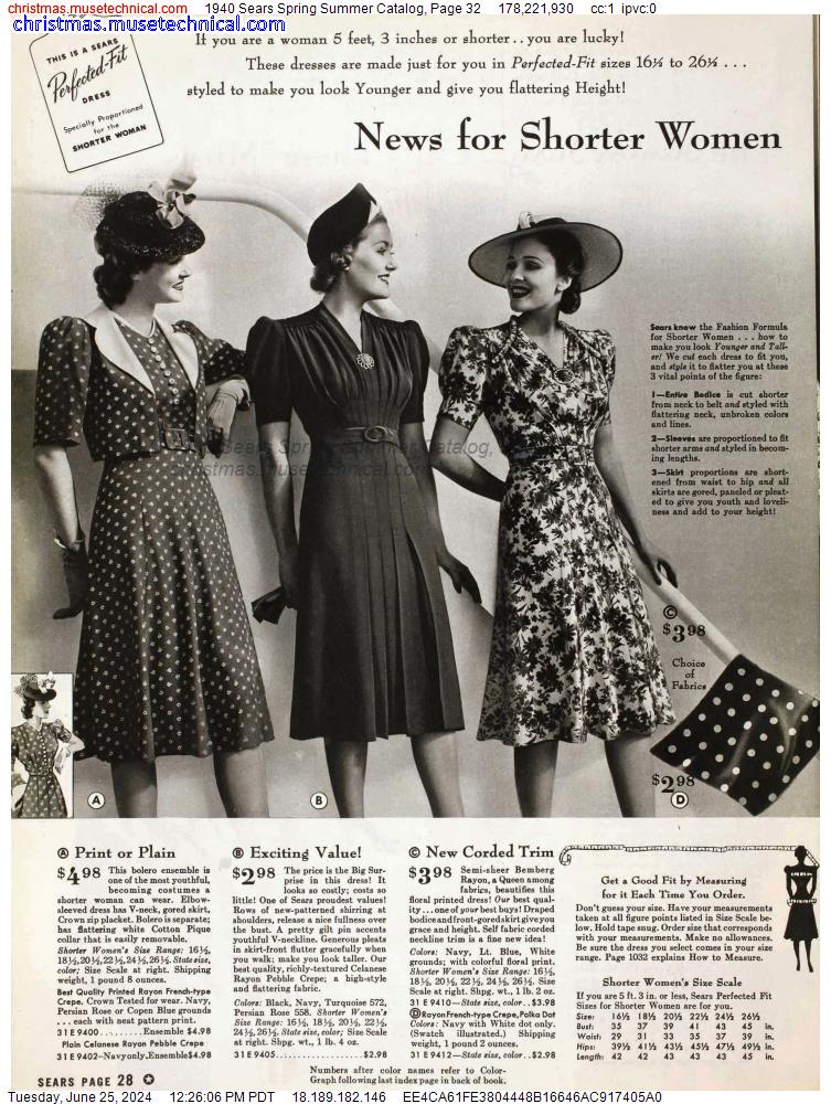 1940 Sears Spring Summer Catalog, Page 32