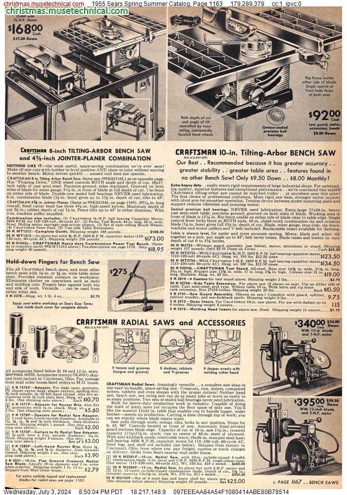 1955 Sears Spring Summer Catalog, Page 1163