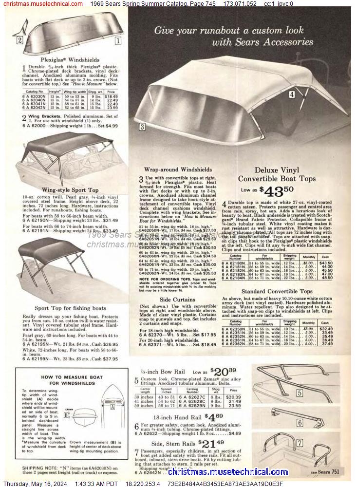 1969 Sears Spring Summer Catalog, Page 745