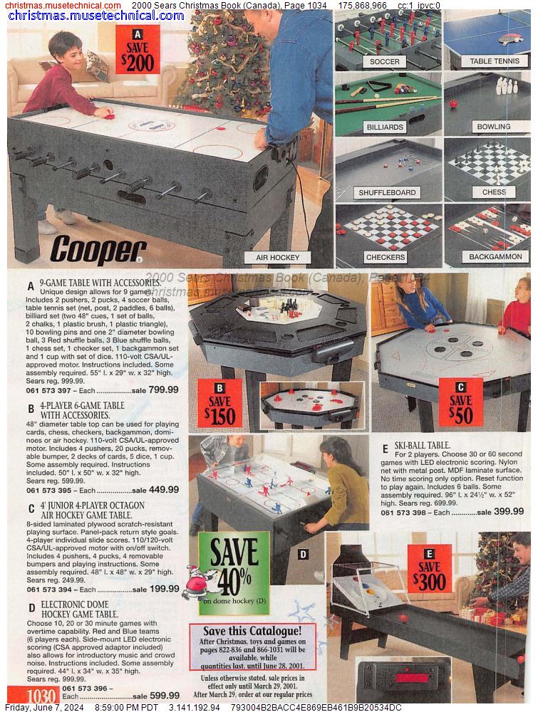 2000 Sears Christmas Book (Canada), Page 1034