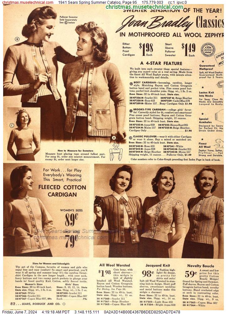 1941 Sears Spring Summer Catalog, Page 95