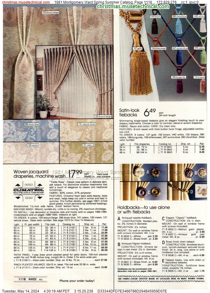 1981 Montgomery Ward Spring Summer Catalog, Page 1118