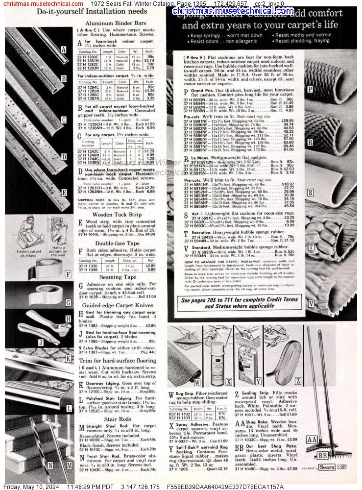 1972 Sears Fall Winter Catalog, Page 1395