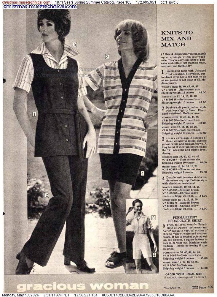 1971 Sears Spring Summer Catalog, Page 105
