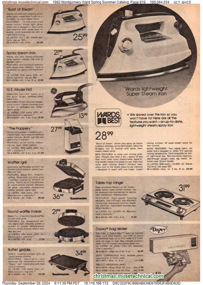 1982 Montgomery Ward Spring Summer Catalog, Page 819