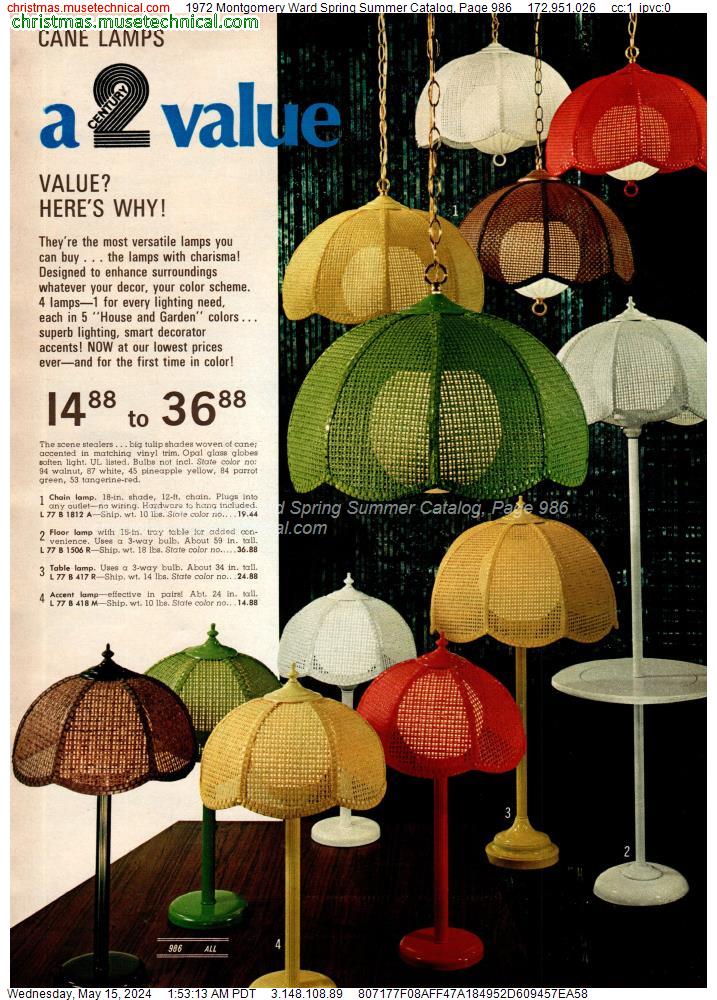 1972 Montgomery Ward Spring Summer Catalog, Page 986