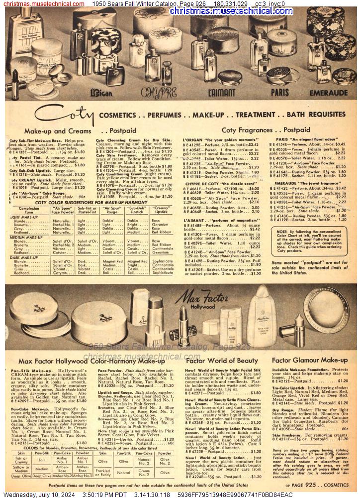1950 Sears Fall Winter Catalog, Page 926