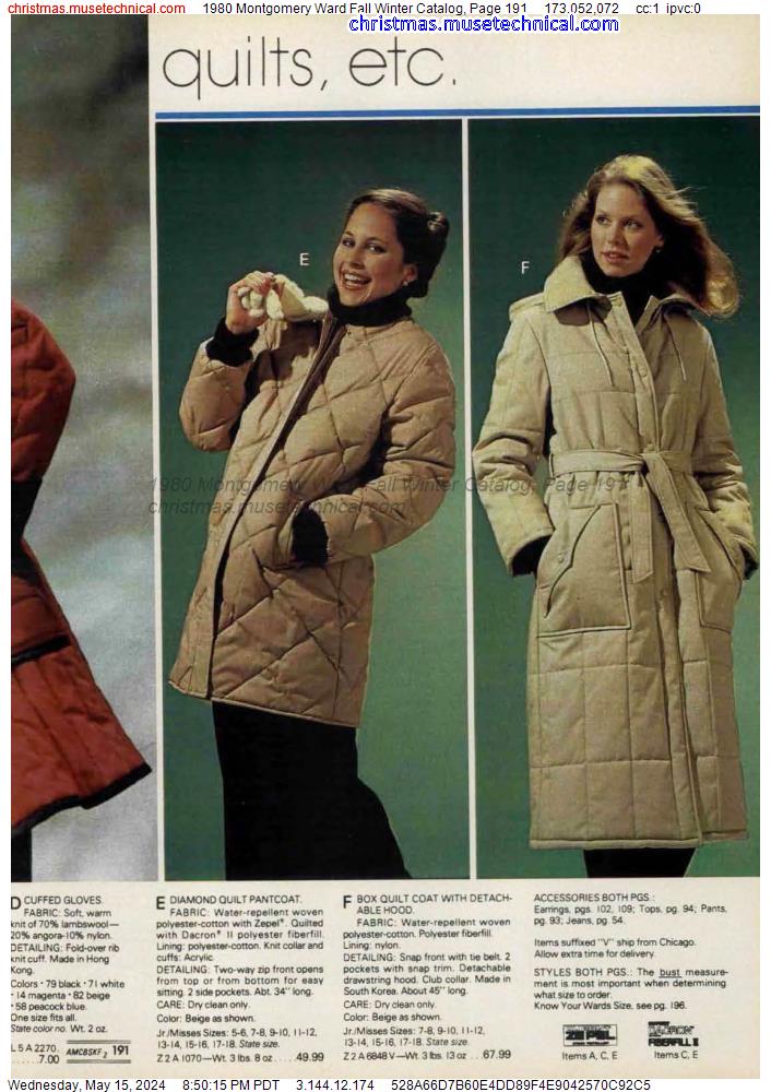 1980 Montgomery Ward Fall Winter Catalog, Page 191 - Catalogs & Wishbooks