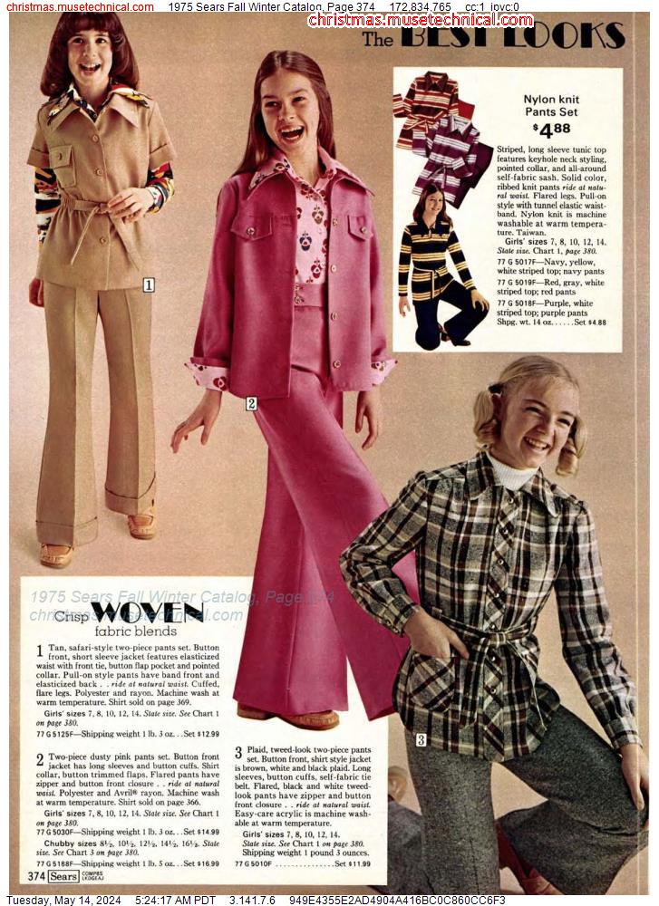 1975 Sears Fall Winter Catalog, Page 374