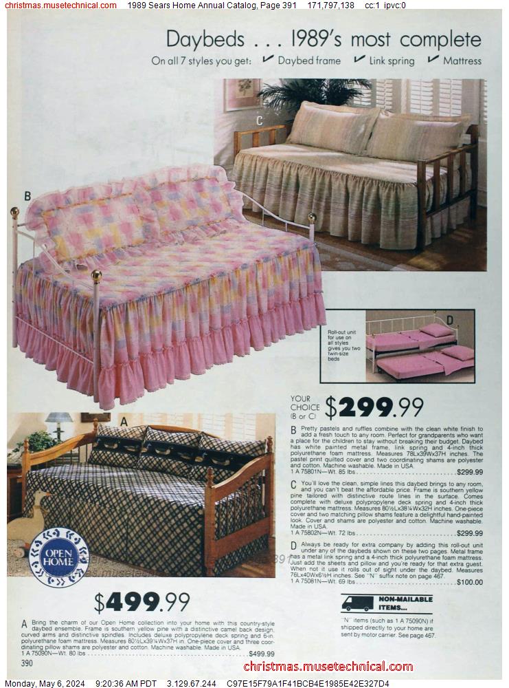 1989 Sears Home Annual Catalog, Page 391