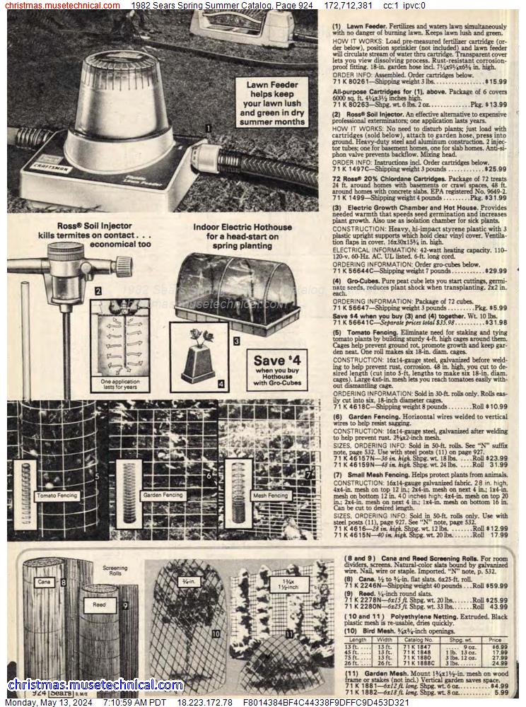 1982 Sears Spring Summer Catalog, Page 924