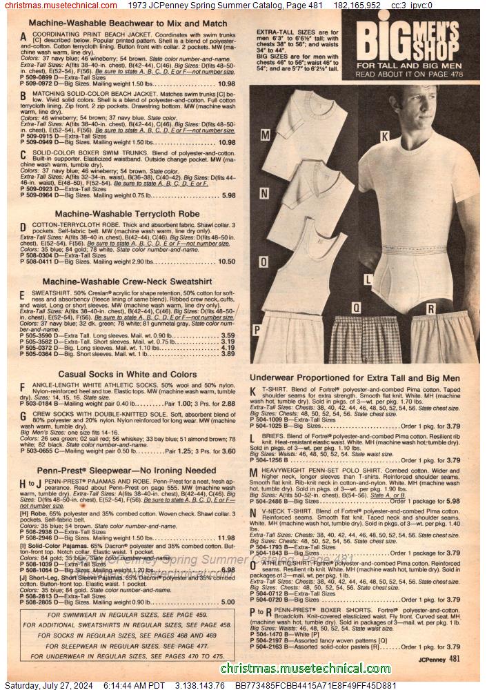 1973 JCPenney Spring Summer Catalog, Page 481
