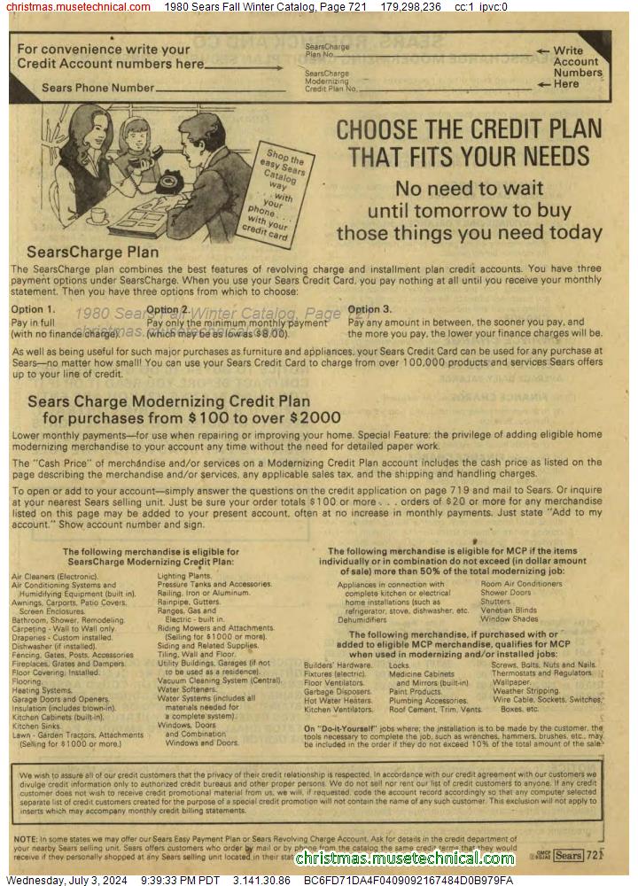 1980 Sears Fall Winter Catalog, Page 721